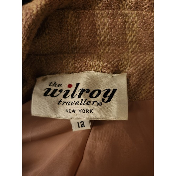 80s/90s Pink‎ and Cream Striped Skirt Suit - Picture 6 of 6